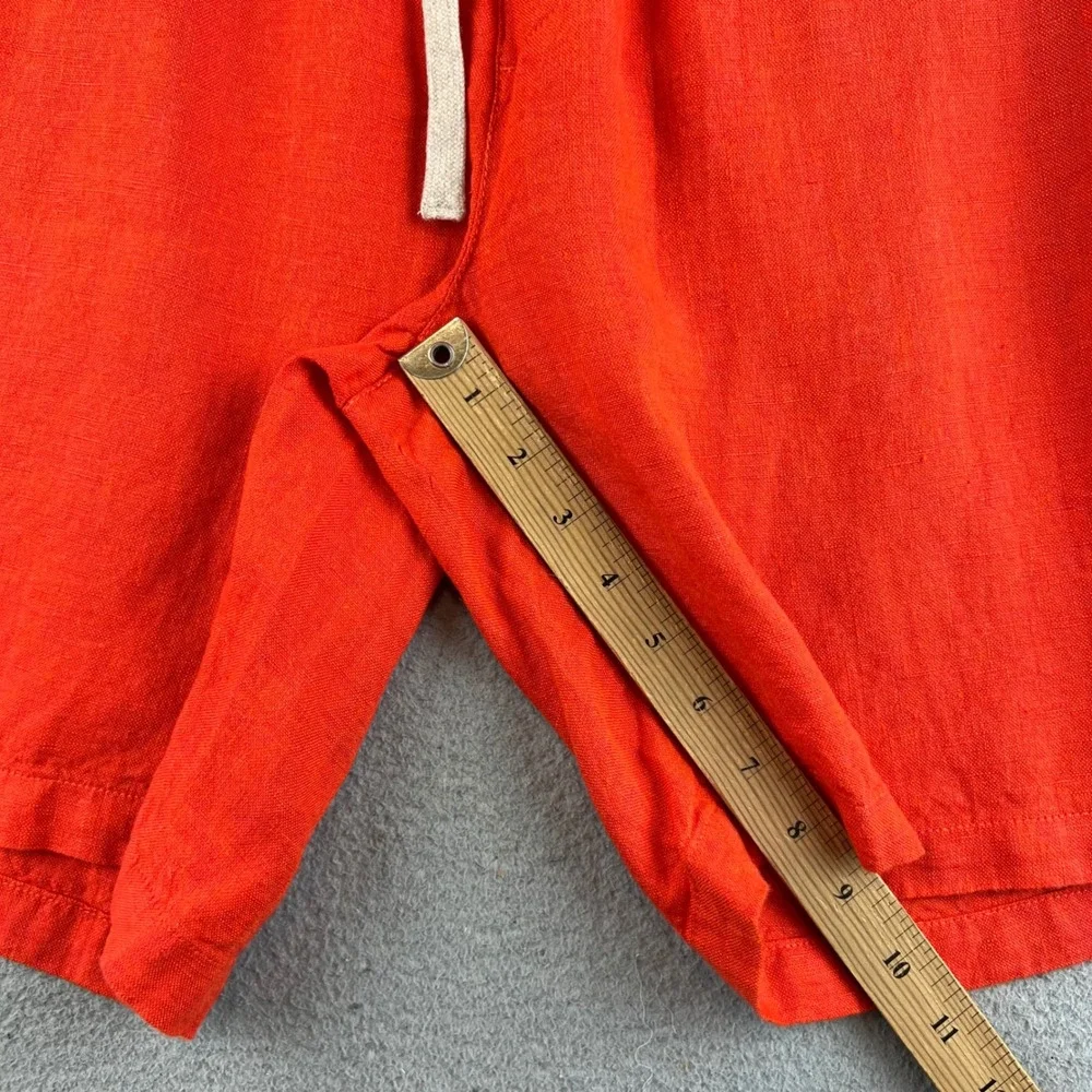 Banana Republic Mens 100% Linen Drawstring Shorts  8
